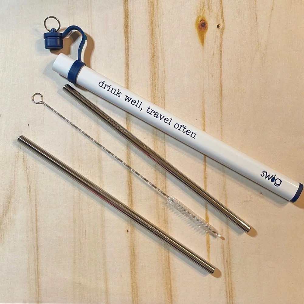 Swig Double Stainless Steel Straw Set